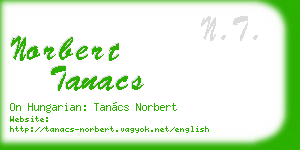 norbert tanacs business card