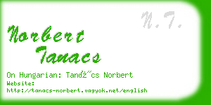 norbert tanacs business card